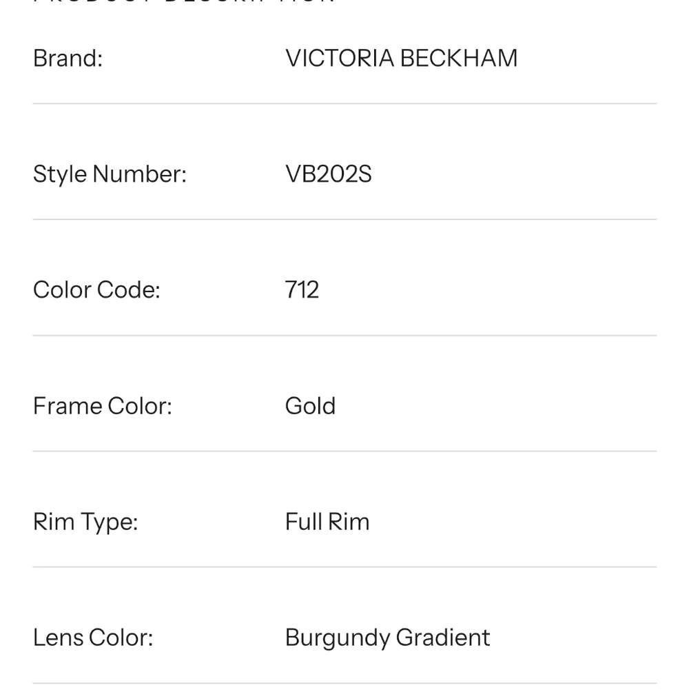 Authentic Victoria Beckham Sunglasses VB202S W/ Box, Carry Case And Cloth